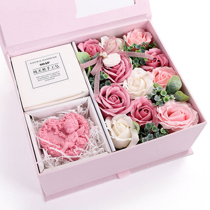 Boîte à fleurs de savon Tanabata Saint Valentin Cadeau Créatif Rose Anniversaire