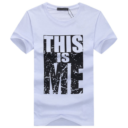 Men's  Plus Size Youth Half-Sleeved T-Shirt