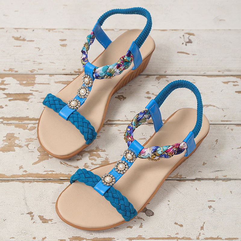 Bohemian Braided Sandals Summer Shoes