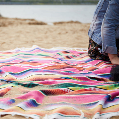 Rainbow table flag rainbow blanket