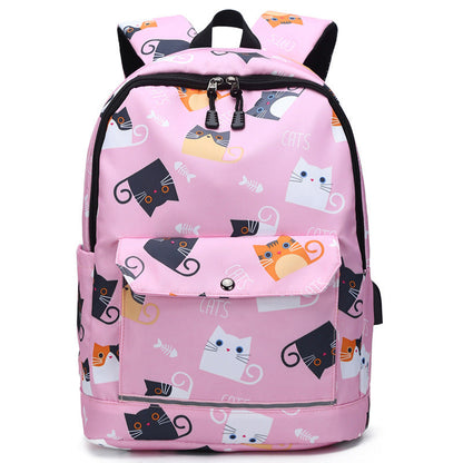 Sac à dos femme Sac à dos ordinateur Sac d'école rechargeable