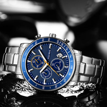 Waterproof Watch Luminous Small Three-pin Steel Watch