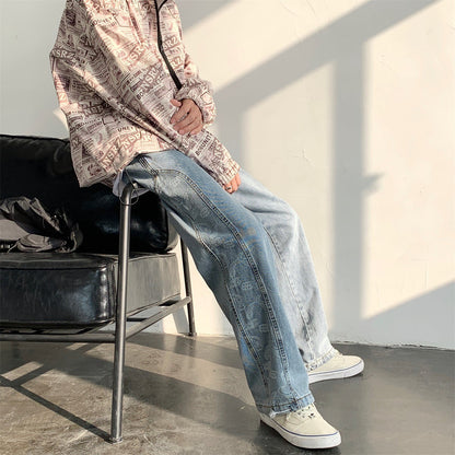Retro Loose Wide-Leg Jeans – Streetwear