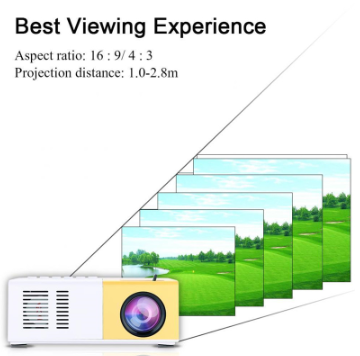Proyector portátil 3D HD LED Cine en casa HDMI compatible con USB de audio Proyector YG300 Mini proyector