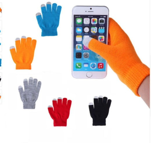 Gants écran tactile chauds en tricot de laine gants d'hiver pour écran tactile