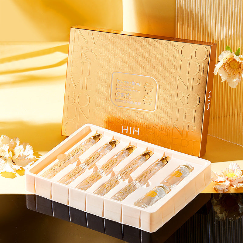 Kit de Péptidos de Proteína Dorada, Set de Productos para el Cuidado de la Piel de Salón de Belleza, Esencia Líquida de Hilos Tensores de Oro