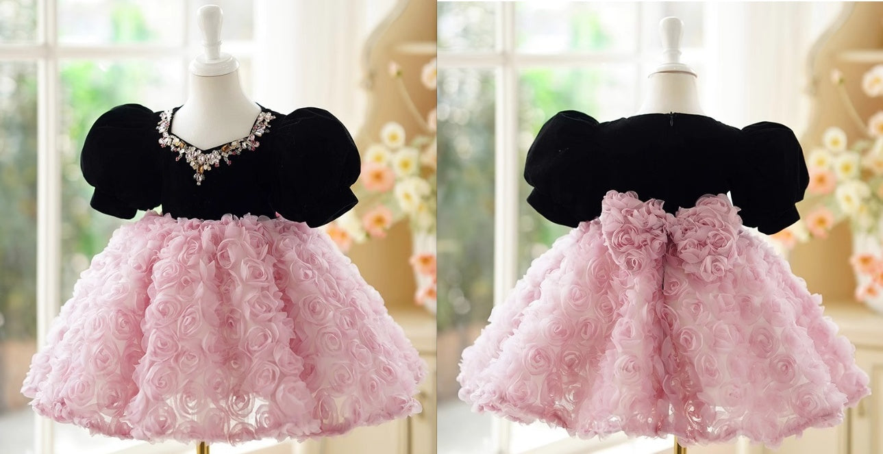 Robe de princesse parapluie douce française pour filles