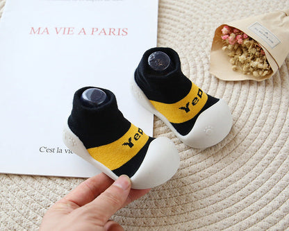 Chaussons Chaussettes, Chaussures Antidérapantes Bébé, Semelle Souple, Couvre-Chaussures d'Intérieur, Pieds