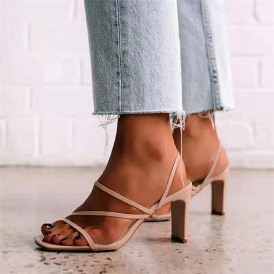 Sandalias de tacón alto de mujer talla grande