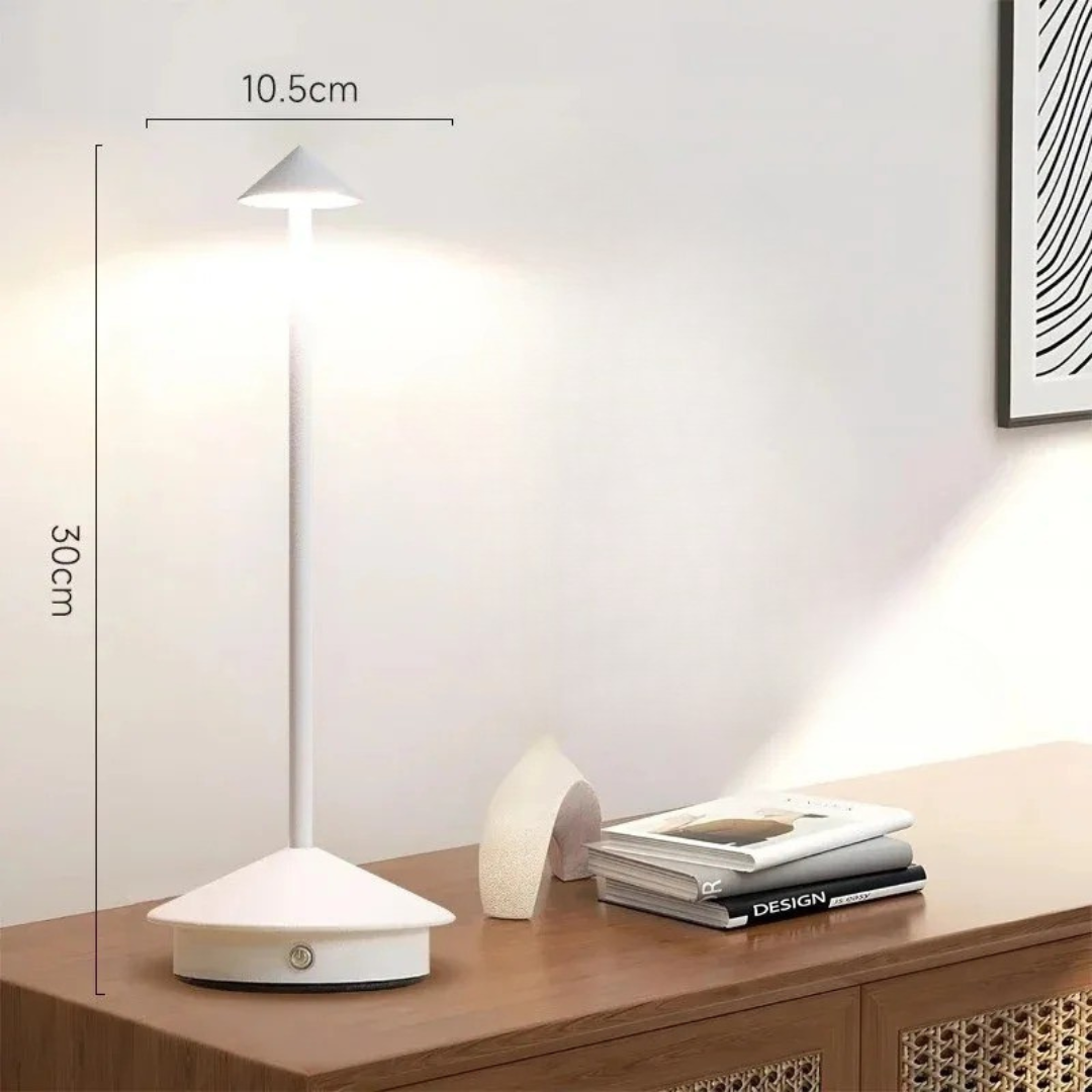 Aluminium LED Table Lamp with Touch Dimming | Rechargeable Cordless Lighting