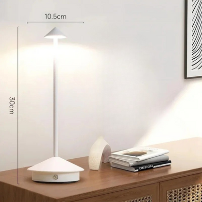 Aluminium LED Table Lamp with Touch Dimming | Rechargeable Cordless Lighting