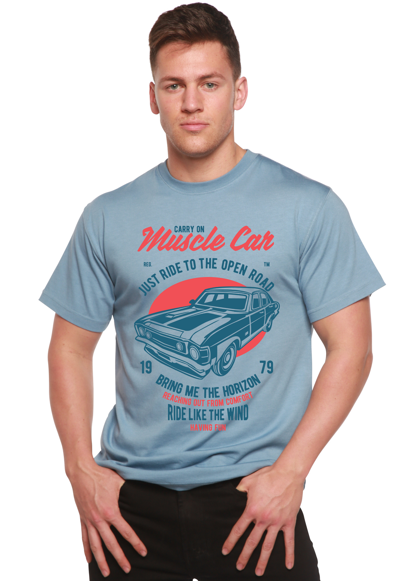 T-shirt à manches courtes Muscle Car Spun Bamboo® en viscose de bambou/coton biologique pour homme