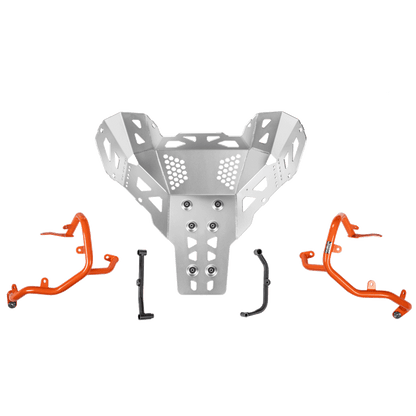 LOBOO CHG222 Crash Bar & Engine Guard for KTM 790 / 890 Adventure & Husqvarna Norden 901 – Upper & Lower Protection, Black or Orange Finish