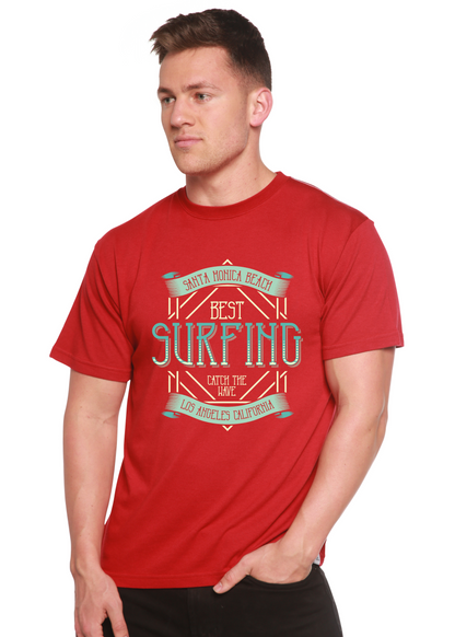 T-shirt graphique à manches courtes en bambou/coton biologique pour homme - Best Surfing