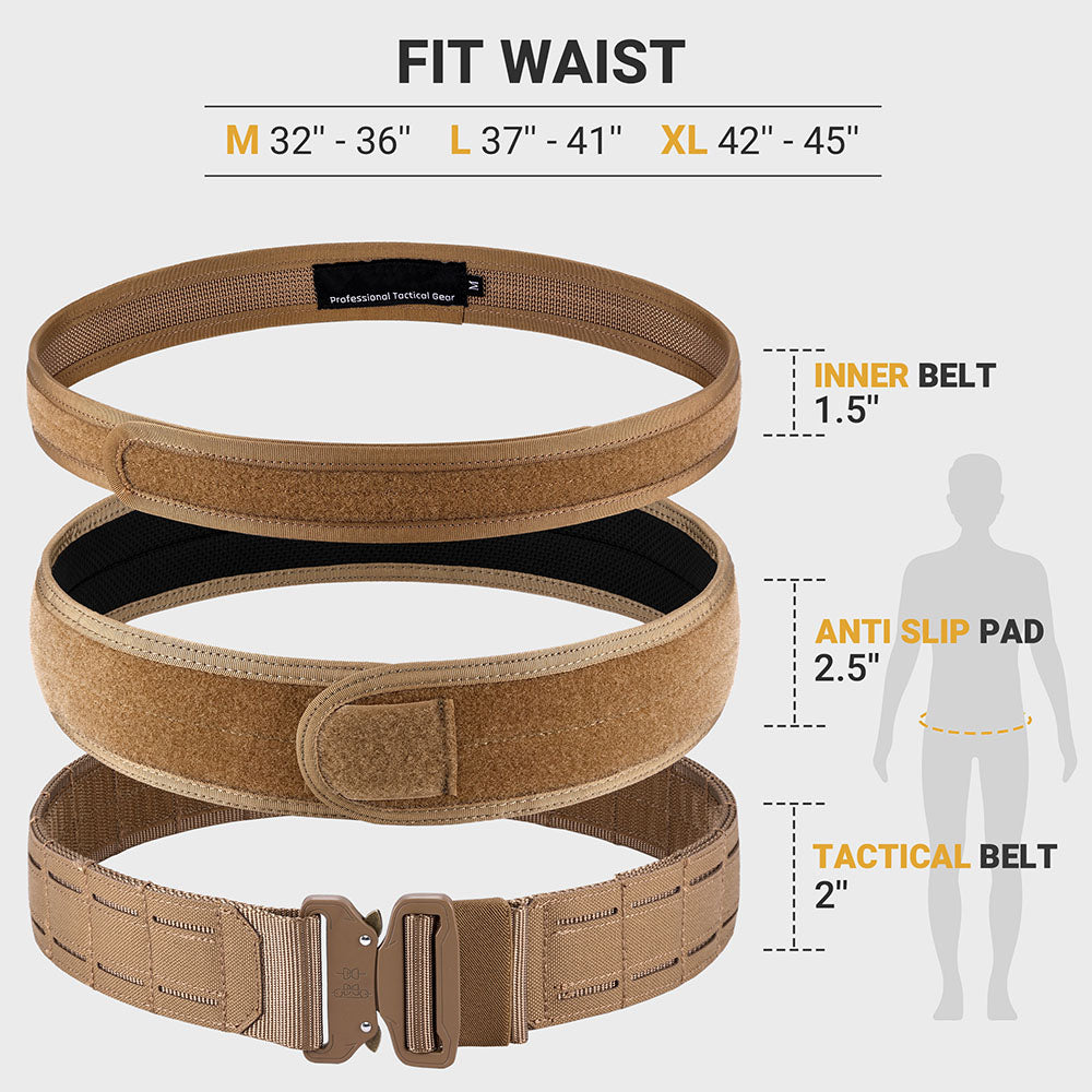 Tactical MOLLE Battle Belt with Quick Release Buckle