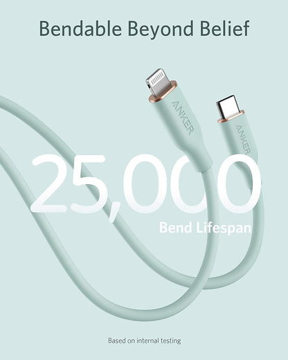 Anker <b>641</b> Cable USB-C a Lightning (Flow, 0.9 m de silicona)