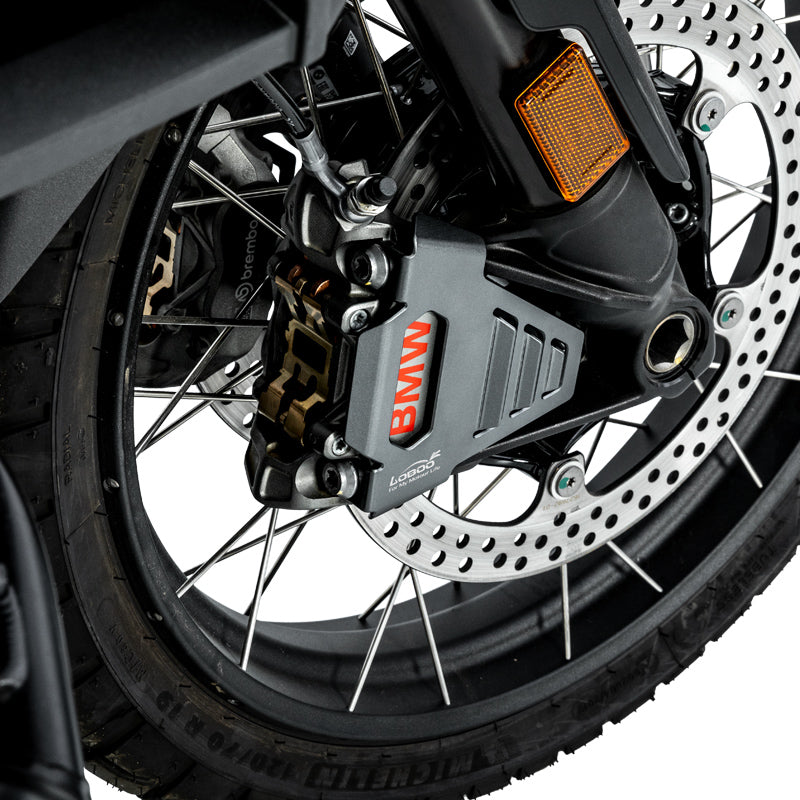 LOBOO Brake Caliper Guard for BMW R1300GS / R1300GS Adventure – CNC Aluminum, Titanium Gray Anodized Finish
