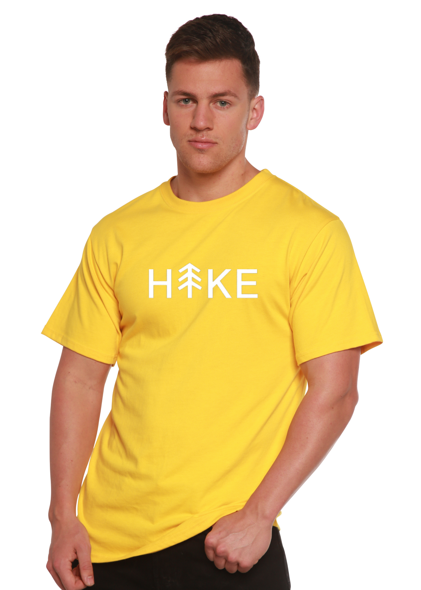 T-shirt graphique à manches courtes pour homme en bambou, viscose et coton biologique Hike