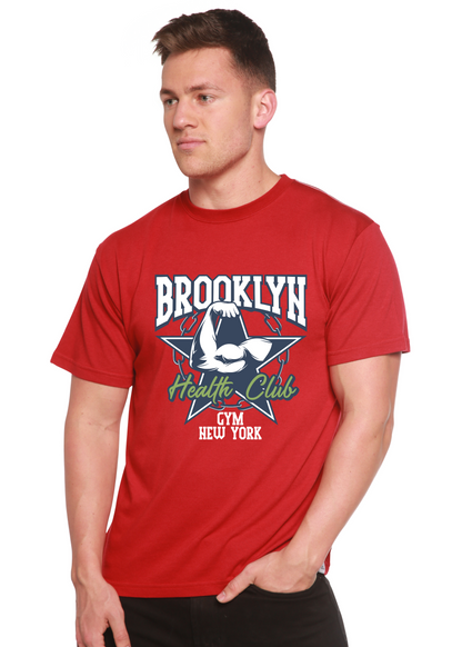 T-shirt graphique à manches courtes en viscose de bambou/coton biologique pour homme Brooklyn Health Club