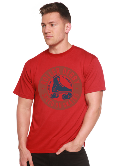 T-shirt à manches courtes Roller Derby en Spun Bamboo® pour homme, en viscose de bambou/coton biologique, avec motif graphique