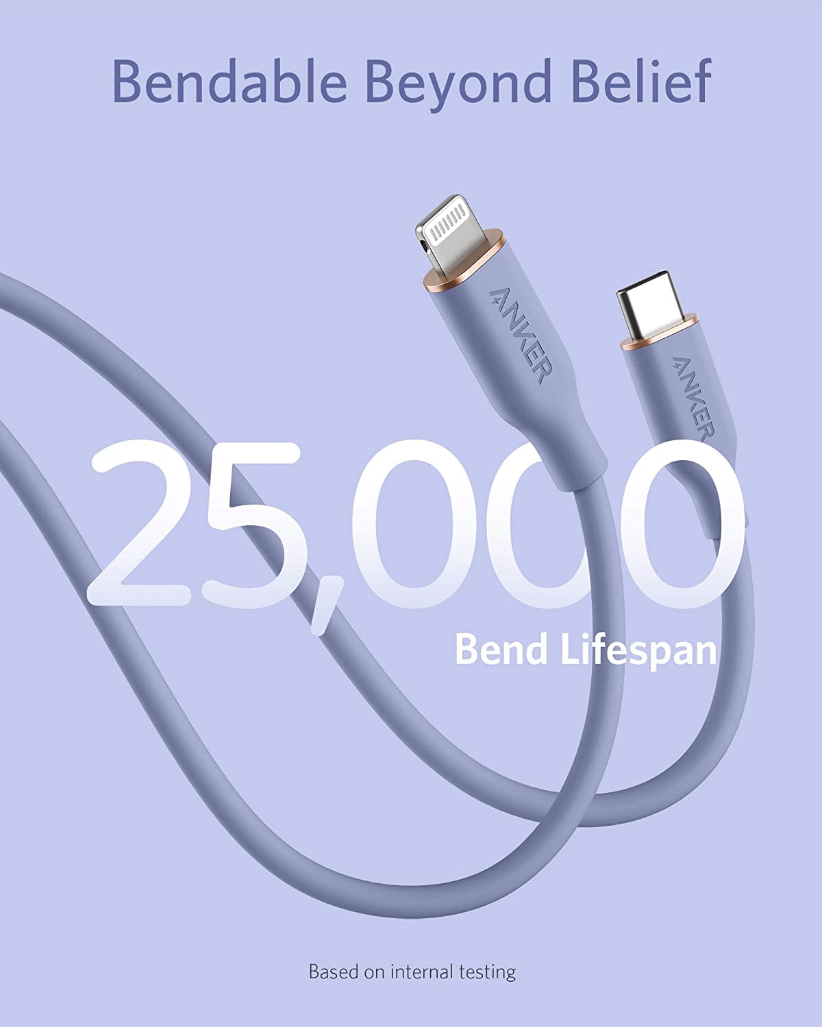 Anker <b>641</b> Cable USB-C a Lightning (Flow, 0.9 m de silicona)