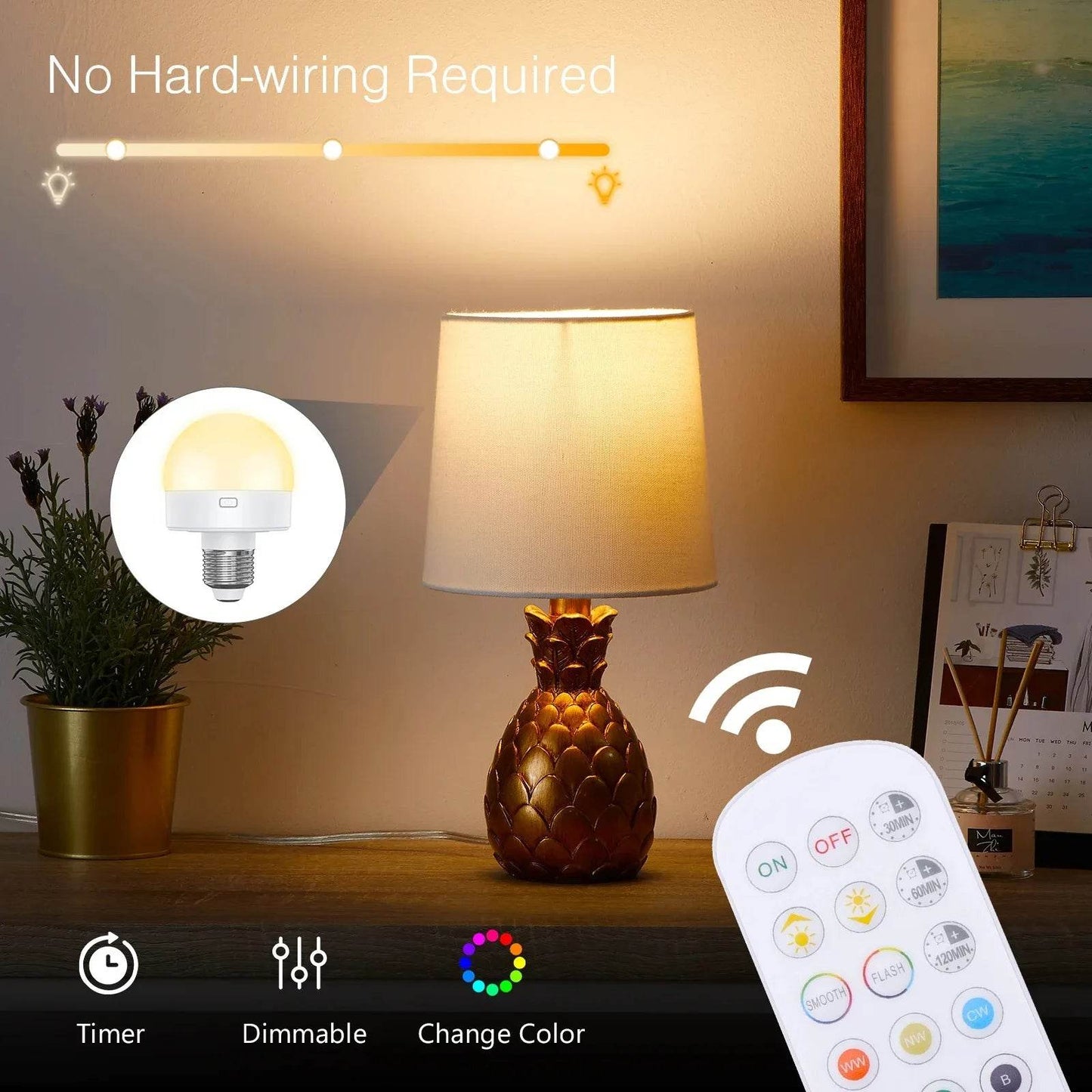 Glow Anywhere: Rechargeable Remote LED Bulb