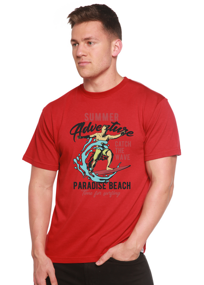Catch The Wave Men's Bamboo Viscose/Organic Cotton Short Sleeve Graphic T-Shirt