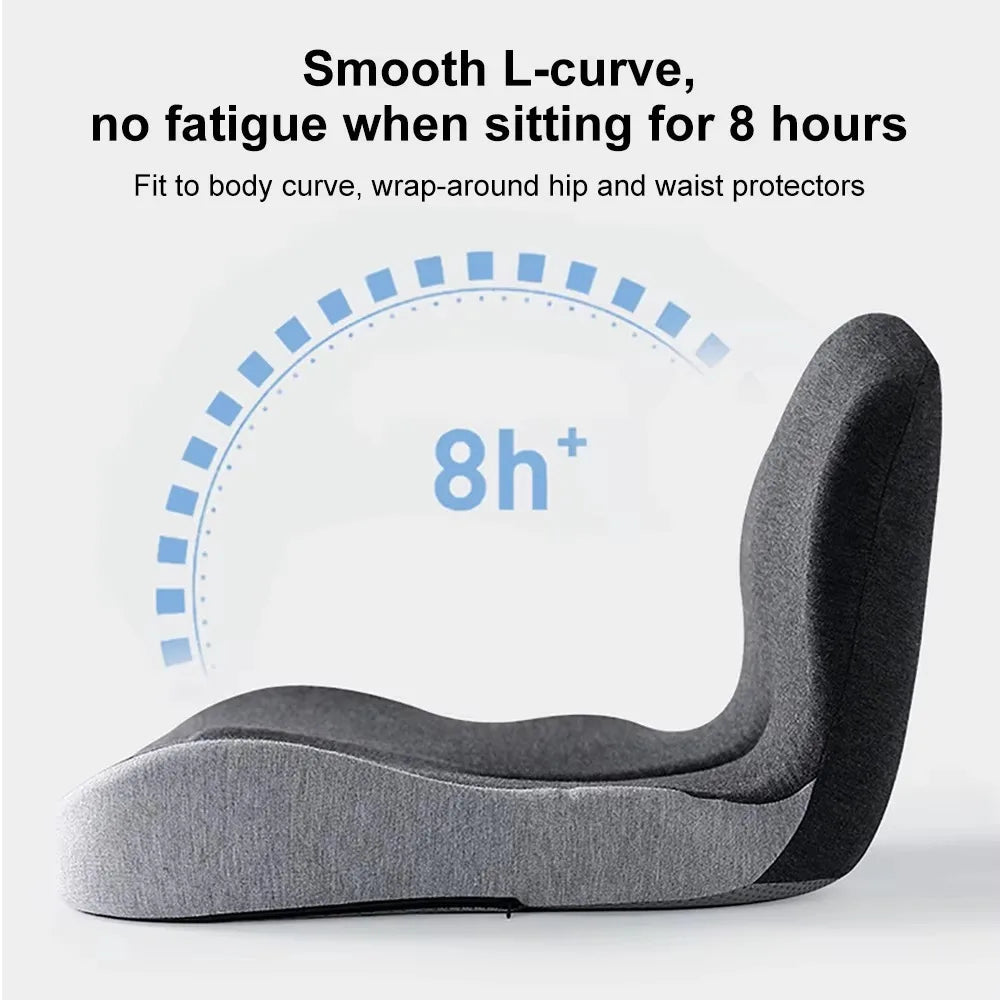 Memory Foam Seat Cushion with Lumbar Support for Office Chair