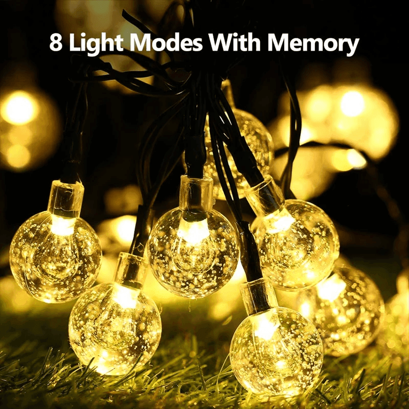 Solar Bubble Ball String Lights – Outdoor Waterproof LED Garden & Patio Lights
