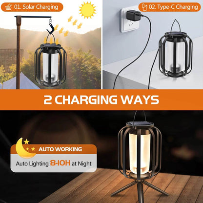 Flickering Firelight Lantern – Weatherproof & Wireless for Outdoors!