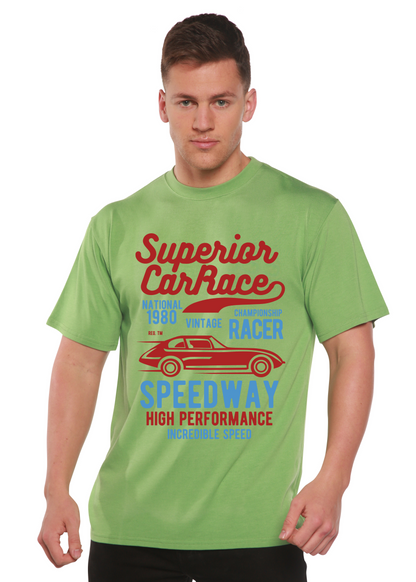 T-shirt graphique à manches courtes en viscose de bambou et coton biologique pour homme Superior Car Spun Bamboo®