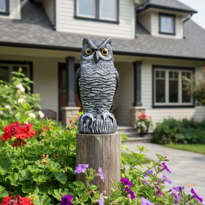 Owl Bird Repellent Decoy Set of 2 Realistic Garden Pest Deterrent