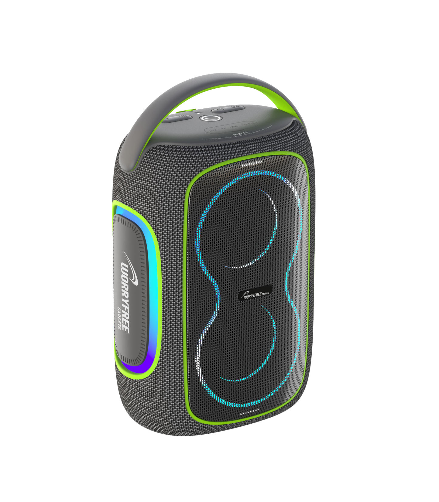 50W Wireless Bluetooth Speaker with RGB Lights & Carry Handle