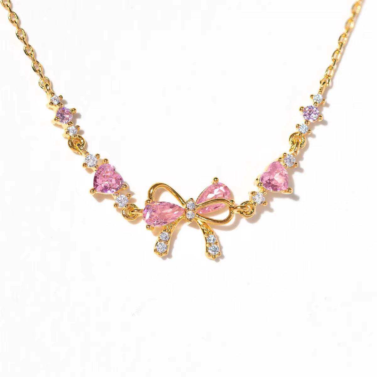 Elegant Zircon Bow Chain Bracelet – Stylish Gift for Women & Girls