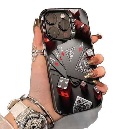 Card & Dice Creative Hard iPhone Case – Shockproof PC Cover | iPhone 7–16