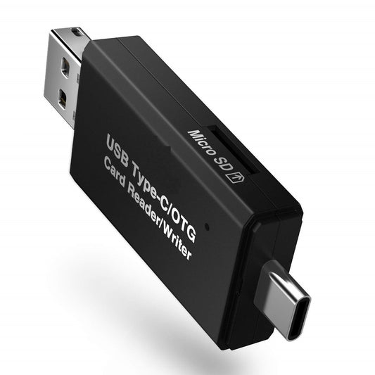 Lecteur de carte OTG multifonction Type-C double usage pour ordinateur et téléphone Android