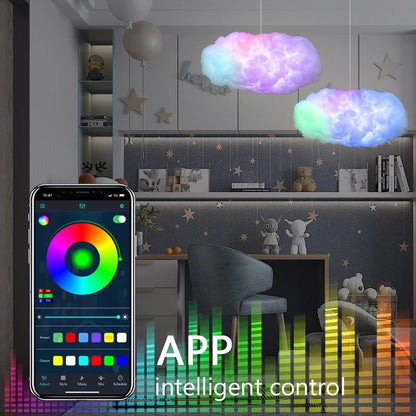 Luz de Nube USB con Control por APP, Sincronización de Música, Luz Ambiental RGBIC 3D, Simulación de Rayos y Nubes para Dormitorio