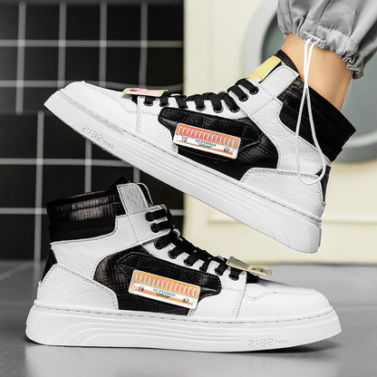 Autumn High Top  Versatile Personalized White Tide Shoes