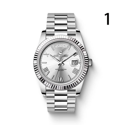 Fashion Men's Watch Steel Band Large Dial Quartz Wrist Watch