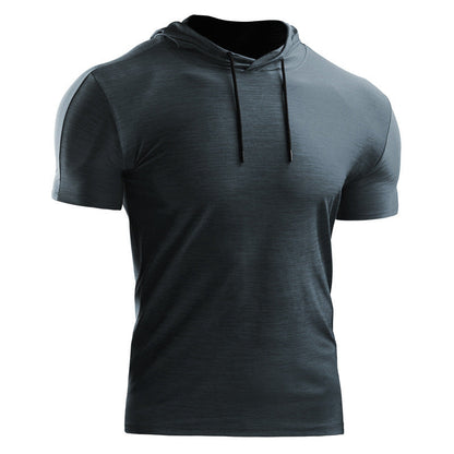 Summer Basketball Hooded Sportswear Men's Short Sleeve