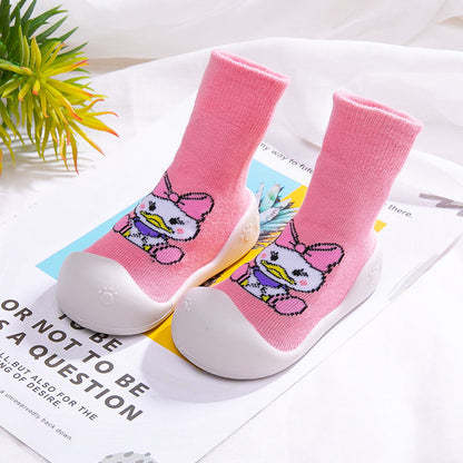 Chaussons Chaussettes, Chaussures Antidérapantes Bébé, Semelle Souple, Couvre-Chaussures d'Intérieur, Pieds