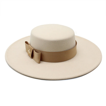 European And American Celebrities Luxury Wool Hat Woolen Cloth