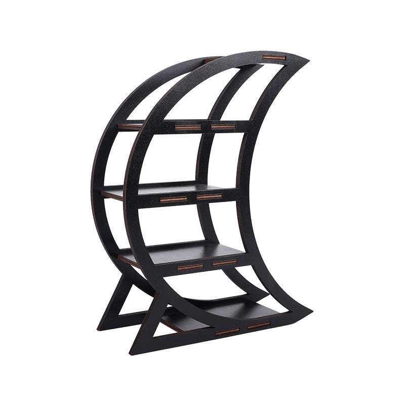 Estante decorativo de mesa en forma de media luna