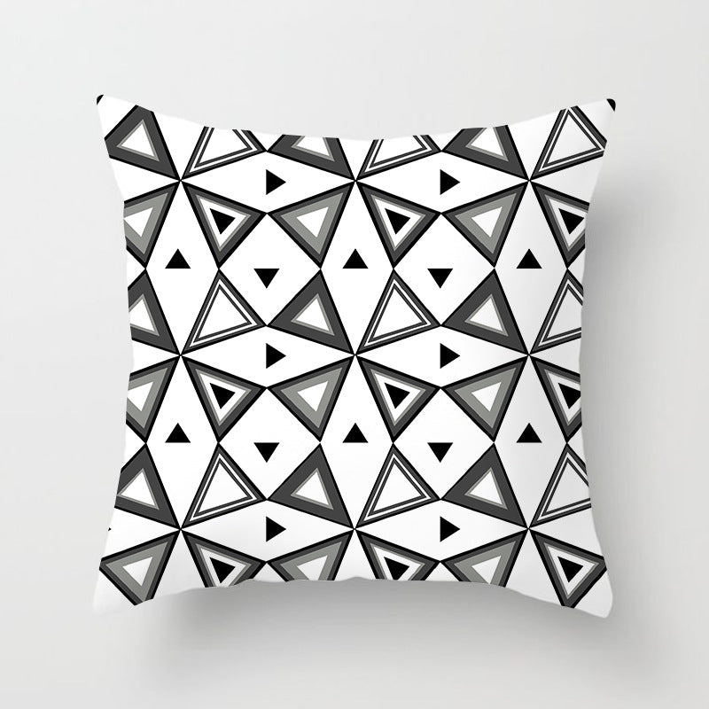 Housse de coussin de canapé abstraite géométrique moderne pour articles ménagers automobiles