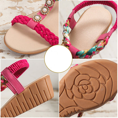 Bohemian Braided Sandals Summer Shoes
