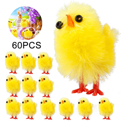 Easter Decoration Chicks 60pcs 3cm High
