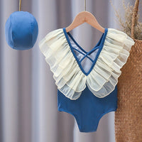 Maillot de bain enfant fille Manches longues Bébé Fille Maillot de bain une pièce Été