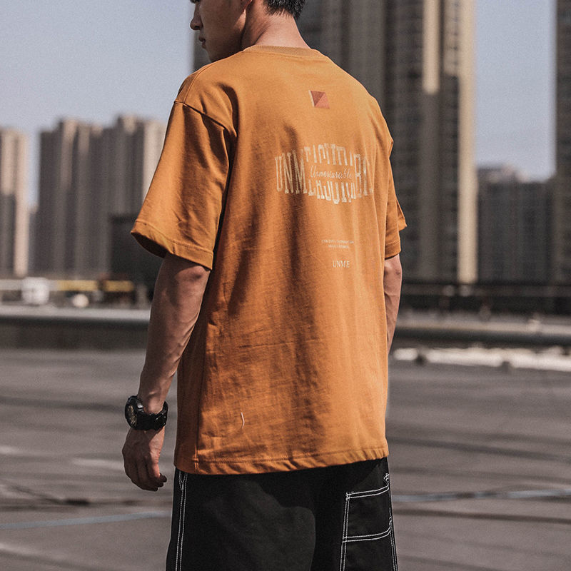 Men’s Pure Cotton Retro Short-Sleeve T-Shirt – Vintage Streetwear Tee