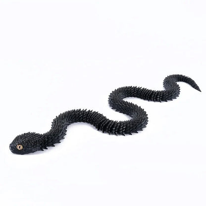 3D Printed Rotatable Snake Model | Articulated Animal Simulation Ornament