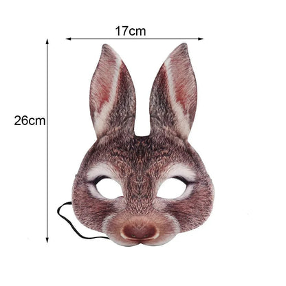 3D Realistic Animal Foam Mask | Full Face Cosplay Costume Accessory